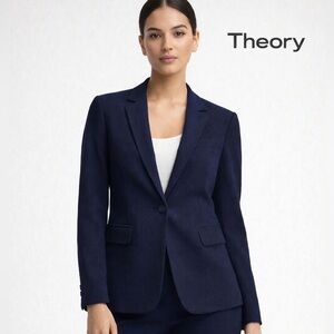 Theory Navy Blue Shrunk Blazer – Size 4